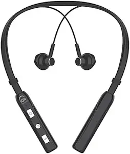 U&i Fusion Pro Series Wireless Bluetooth In Ear Neckband Earphone with Mic (Black)