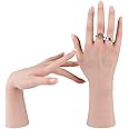 KnowU Realistic Silicone Mannequin Hand Model Flexible Fingers Soft Manikin Hand Model Female Size for Painting Teaching Arts Drawing Sketching Jewelry Display - Right Hand