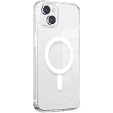 Coverzone İphone 15 İle Uyumlu Y&uuml;ksek Kalite Kablosuz Şarj &Ouml;zellikli Silikon Telefon Kılıfı Şeffaf, Wireless Magsafe ile uyum