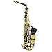Produktbild ammoon Saxophon Eb e-flat Hoch Messing Gravur Tasten Shell des Olmo Blasinstrument mit Etui Handschuhe Reinigungstuch Fett Gurt Bürste