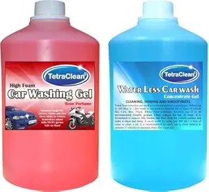 TetraClean High Foam Car Shampoo and Waterless Dry Car Wash Concentrate Car Washing Liquid (2000 ml)