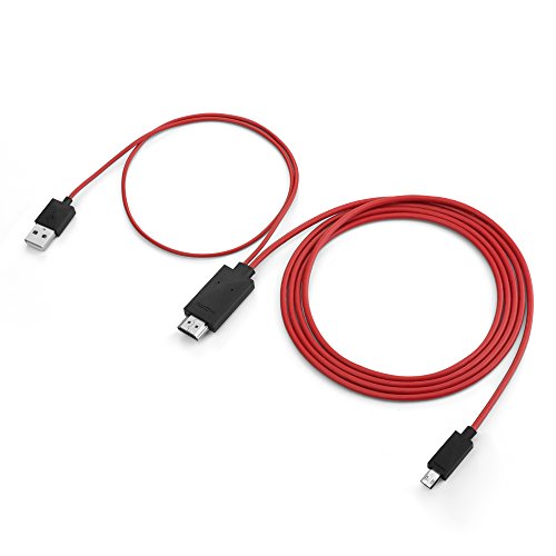 OKCS MHL Kabel 2,0 m für Samsung Galaxy Smartphone / Handy / Tablet (microUSB, 11-polig, HDMI 1080p Full HD) für das S5/S4/Note3/2/NotePRO/TabPRO/Tab3 geeignet - 2