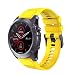 Produktbild Saingace(TM) Kompatibel Garmin Fenix 5X Plus Armband, 26mm Silikon Ersatzarmband Fitness Uhrenarmband Sportarmband Sport Ersatz Strap Silikonarmband Sport Band für Garmin Fenix 5X Plus (Gelb)