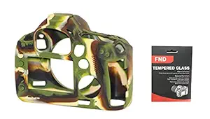 FND Silicone Protective Camera Case Cover for 5D Mark III Camouflage Silicone Cover with Protector