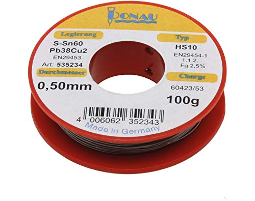 Preisvergleich Produktbild Unbekannt Donau Elektronik LZM100 Spule Lötzinn, 100 g