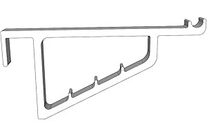 kj-vertrieb Design Stabiler Fensterhaken für Deko - für Fensterdicke 17-20mm - Dekohaken mit Distanzhalter, Farbe:Weiß, Anzahl:2 Stück