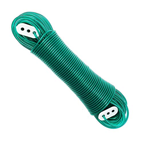 Il "più Forte" Filo Stendibiancheria in Acciaio da Smith's® (Colore: Verde, Lunghezza 50m/164ft) - Resistente a Ruggine, Muffa e Clima | Progettato in UK | Garanzia 2 Anni!