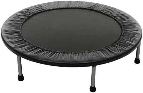 Poetwine Mini Exercise Rebounder Trampoline for Kids or Adults, Garden or Indoor Fitness Trampoline, 220 lbs Load Capacity, Different Size: 36 inch, 38 inch, 40 inch (Black, 40 inch)