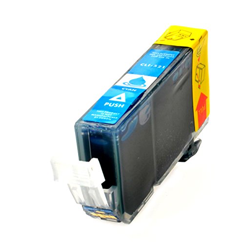 Tintenpatrone für Canon CLI-521 C PIXMA iP3600 MP630 MP560 MP550 iP4700 MP640 iP4600 MP540 MP620 MP980 MP990 MX860 MX870 - 2934B001 - Cyan