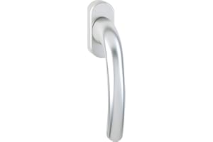 HOPPE 8106619 fönsterhandtag Tokyo med rutnät, kvadrat 7 x 32 mm, silver eloxerat