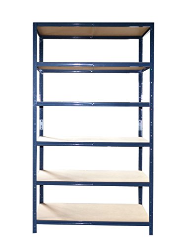 Steckregal 200x70x50 cm blau 6 x 175 kg Böden Regal Schwerlastregal Kellerregal Lagerregal Metallregal Regalsysteme - 3