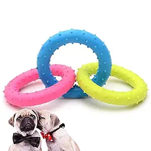 Emily Pets Dog Toys Gift Box for Puppies and Small Breeds Chew Toys Interactive Toys Durable Rubber and Toys Treat Dispensing Toy Rugby Ball Toy Combo (Pack of 2)