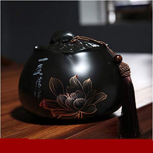 gousheng Lagertanks Versiegelte Dosen Teedosen Versiegelte Keramik-HaushaltsgläSer FüR Die KüChe Wird Salz, Tee 14,5 * 11,2 cm Verwendet