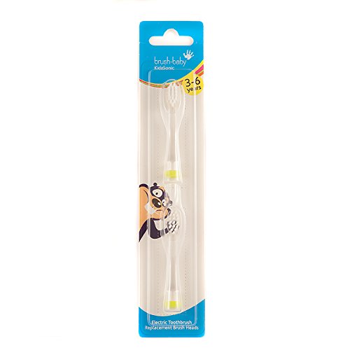 Brush-Baby KidzSonic Electric Toothbrush Replacement Brush Heads 3-6 yrs