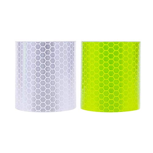 Preisvergleich Produktbild ZZM Reflektierendes Klebeband Reflektor Hochsichtbarkeit Sicherheitswarnband Sicherheit Markierungsband Wasserdicht für Fahrzeuge Autos Anhänger Fahrräder Helme