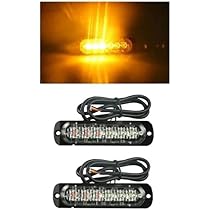 Pack De 2 Feux De Pénétration LED Orange – 12V/24V, 18 Modes Clignotants, Pour Voiture, Camion, Tracteur