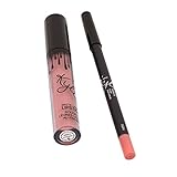 Stayeal Make Up Lipgloss und Lipliner Set Kosmetik Lippenstift Lippen Schmink Kombination ,koko k