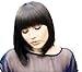 Prettyland C932 - 35cm black BOB BOBE real hair liked Kleopatra Theater Wig