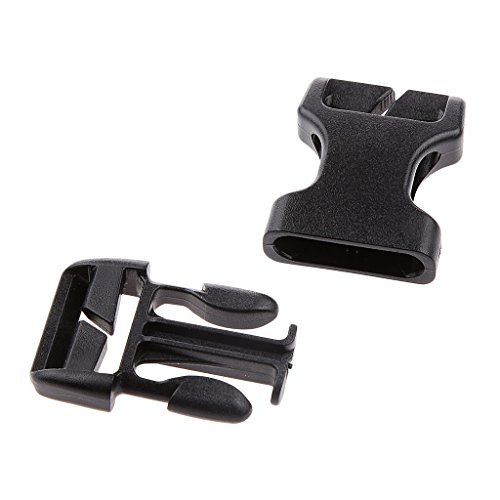Schwarz Klickverschluss, Klippverschluss – Größe Auswählbar, Hochwertig Kunststoff Steckschnallen – 20mm - 3