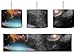Produktbild beeindruckende Galaxie schwarz/weiß inkl. Lampenfassung E27, Lampe mit Motivdruck, tolle Deckenlampe, Hängelampe, Pendelleuchte - Durchmesser 30cm - Dekoration mit Licht ideal für Wohnzimmer, Kinderzimmer, Schlafzimmer
