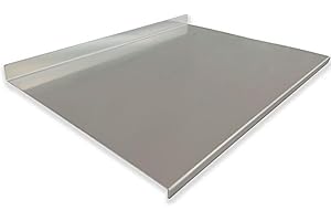 GIEMME Spianatoia in Acciaio Inox AISI 304 52x50 cm con Alzatina 4 cm – Piano di Lavoro Igienico, Resistente e Antiscivolo per Impasti e Preparazione Alimentare
