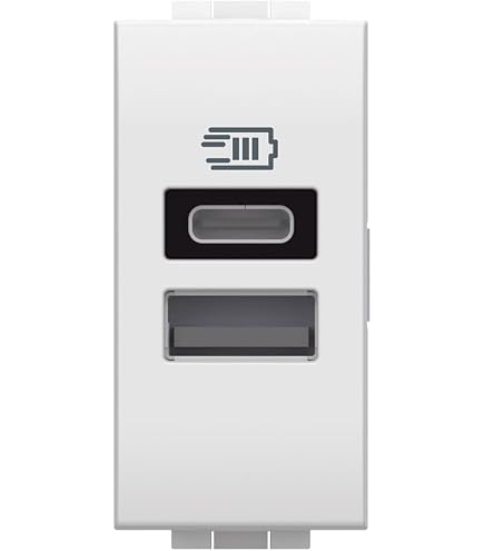 Placa Rectangular Livinglight Bticino LNA4819BI - 2 Módulos - Color Blanco - Para Interruptores Y Enchufes
