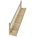 Produktbild Pixnor 01:12 Dollhouse vormontierte Treppe aus Holz Stringer Treppenstufe mit rechten Handlauf