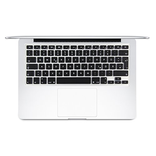 i-Buy QWERTZ Silikon Tastaturschutz für MacBook Air Pro 13" 15"(No Touch Bar)- Schwarz