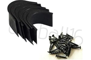 CUEBALL16 6 x REPLACEMENT UNIVERSAL POOL TABLES RUBBER POCKETS/LINERS & 30 TACKS/NAILS Black