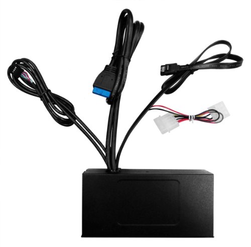 Icy Box IB-868-B Interner Multikartenleser mit 2x USB, 1x eSATA und USB-Ladeport für einen 3,5″ (8,9 cm) Einbauschacht - 4