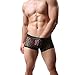 Produktbild Boxer Unterhose Herren Sunday Sexy Männer Transparente Unterwäsche Briefs Beutel Badehose Sport Knickers Hot glatt und Bequem Unterhose Retroshorts Boxershorts (XL, Schwarz)