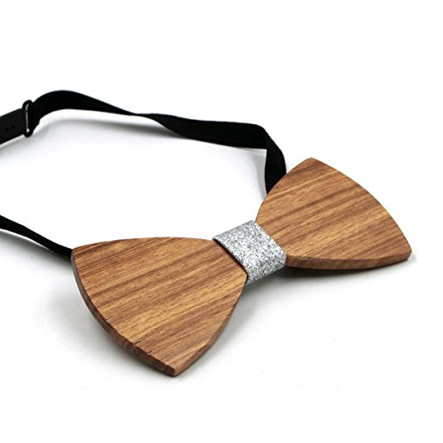 KING DO WAY Holz Schleife Fliege Mode Herren Anzug Zubehör ,die handgefertigte Holzfliege mit acht Arten Holzmaterial,Design Geschenk Wooden bow tie wood bowtie Zebraholz