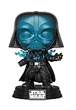 De la colección star wars, electrocuted vader como figura de borla pop de funko