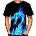 Produktbild BIBOKAOKE-herren T-Shirt Casual Mode Rundhals 3D-Druck Fitness-T-Shirts für Herren Kurzarm-Hemden Sommerblusen Slim Fit Tops für Herren