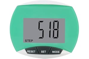 MiOYOOW Podómetro 3D, contador de pasos digitales, diario con monitor de distancia de marcha portátil, ilp, contador de calorías, para hombres, mujeres y niños