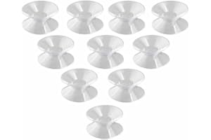 KAIBSEN® [10/20/30/50/100 Pcs] Ventouse Tampons Pour Verre - Double Face Aspiration Tasses Transparent Plastic Verre Table Entretoises supérieures (Diamètre: 2cm 3cm 3.5cm)