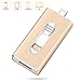 Produktbild 64 GB Flash-Laufwerk USB Stick- Dual Jump Drive Externes Speichergerät mit OTG-Anschluss (3 in 1), kompatibel mit iPhone iPad Apple IOS-Gerät Android-Handycomputer Laptop-PC (64G, Gold)