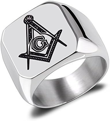 316L Stainless Steel Masonic Ring for Men Master Masonic Signet Ring Mason Ring Jewelry