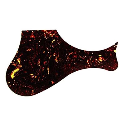 IKN 1pcs Slef-adhésif Acoustique Pickguard forme oiseau, brun foncé tortue
