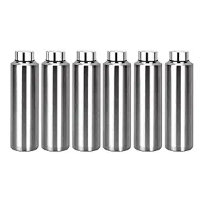 ATROCK 1000ml Stainless Steel Water Bottle For Fidge / Refrigator, School, Office, Gym, Sports, Travel, Set Of 6