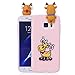 Produktbild Shinyzone Weihnachten Hülle für Samsung Galaxy S7,Samsung Galaxy S7 Silikon Hülle-3D Tier Niedlich Karikatur Weiche TPU Kratzfest Stoßfest Zurück Shell,Hirsch Pink