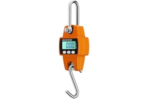 MEMOWS Balance de Grue Numérique Électronique Suspendue 300 kg/660 lb - Industrielle Avec Capteur Précis, Mini LCD Portable Avec Crochet pour Usine, Ferme, Chasse