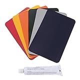 Material: pegamento y parche. Forgun - Kit de pegamento adhesivo para reparación de pinchazos de piscina, barco hinchable, PVC