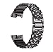 Produktbild Kompatibel mit Fitbit Charge 3 Armband,Metall Replacement Strass Wrist Metallarmband für Herren/Damen,with quick release Edelstahl Metallarmband Minimalistisches Armbanduhr Ersatz Uhren Zubehör