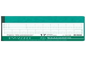 Exacompta Piqûre 27x32cm à tête paresseuse 17 colonnes sur 2 pages 31 lignes 80 pages