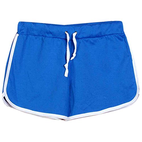 QIYUN.Z Mujeres del Lazo De La Cintura De Algodon Pantalones Cortos De Playa Al Aire Libre Ocasionales De Los Deportes Pantalones Cortos