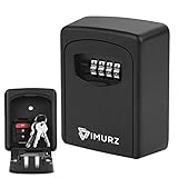 Boite à clés sécurisée, Montage Mural Boite à clé, Key Safe Rangement sécurisé avec Code numérique à 4 Chiffres, étanche à l'eau et à la Rouille, Code réinitialisable, capacité de 5 clés (Noir)