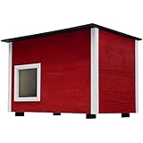 Elmato, Deluxe Katzenhaus mit isoliertem Boden, 60 x 40 x 43 cm