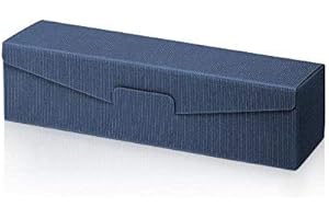 WEINKARTON24 10 Stück Weinkarton, Weinverpackung, Flaschenkarton - Fineline blau für eine Flasche Wein/Sekt