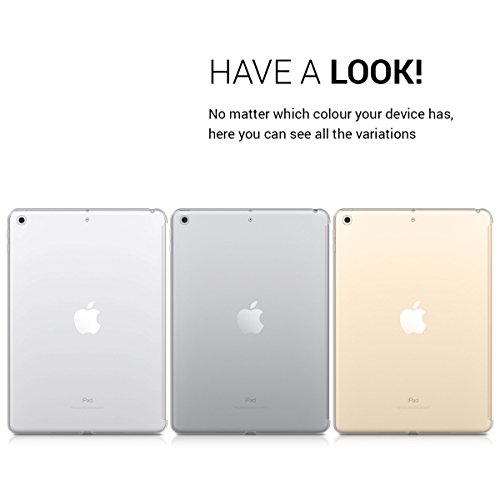 kwmobile Hülle für Apple iPad 9.7 (2017) – Smartcover Kompatibles Backcover Case Tablet Schutzhülle TPU Silikon – Tabletcase Cover Transparent - 6